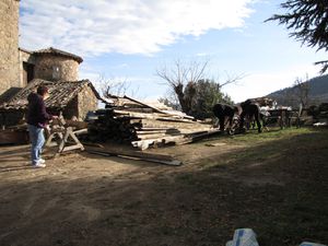 Le bois de l’ancienne charpente